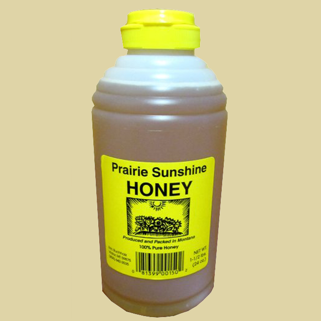 Prairie Sunshine Honey - Skep with squirt cap (24 Ounces) - From Montana USA!